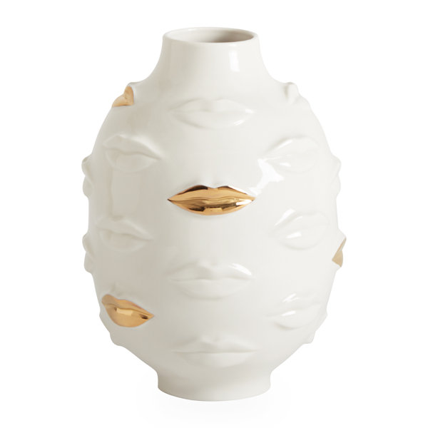 View of Jonathan Adler Gilded Muse Gala Round Vase & Reviews | Perigold